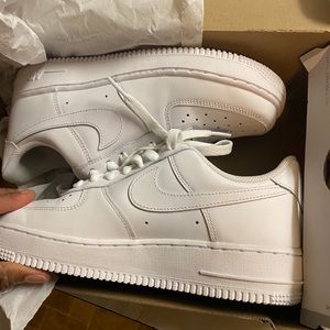 ALL WHITE AIR FORCE 1s - Worn Once - with Box